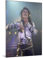 Pop Entertainer Michael Jackson Singing at Event-David Mcgough-Mounted Premium Photographic Print