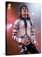 Pop Entertainer Michael Jackson Singing at Event-David Mcgough-Stretched Canvas