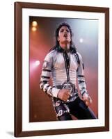 Pop Entertainer Michael Jackson Singing at Event-David Mcgough-Framed Premium Photographic Print