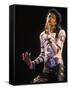 Pop Entertainer Michael Jackson Singing at Event-David Mcgough-Framed Stretched Canvas