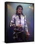 Pop Entertainer Michael Jackson Singing at Event-David Mcgough-Framed Stretched Canvas