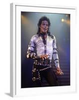 Pop Entertainer Michael Jackson Singing at Event-David Mcgough-Framed Premium Photographic Print