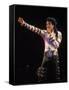 Pop Entertainer Michael Jackson Singing at Event-David Mcgough-Framed Stretched Canvas