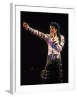 Pop Entertainer Michael Jackson Singing at Event-David Mcgough-Framed Premium Photographic Print