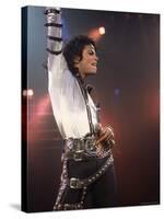 Pop Entertainer Michael Jackson Striking a Pose at Event-David Mcgough-Stretched Canvas