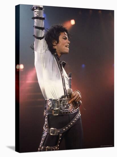 Pop Entertainer Michael Jackson Striking a Pose at Event-David Mcgough-Stretched Canvas