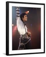 Pop Entertainer Michael Jackson Striking a Pose at Event-David Mcgough-Framed Premium Photographic Print