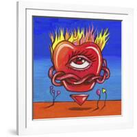 Pop Flame Heart-Howie Green-Framed Giclee Print