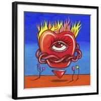 Pop Flame Heart-Howie Green-Framed Giclee Print