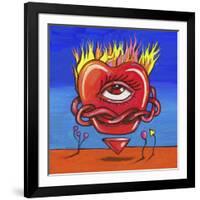 Pop Flame Heart-Howie Green-Framed Giclee Print