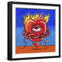 Pop Flame Heart-Howie Green-Framed Giclee Print