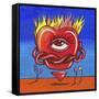 Pop Flame Heart-Howie Green-Framed Stretched Canvas