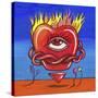 Pop Flame Heart-Howie Green-Stretched Canvas