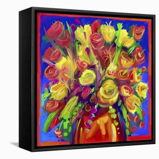 Pop Flowers 215-Howie Green-Framed Stretched Canvas
