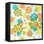 Pop Flowers-Jan Weiss-Framed Stretched Canvas