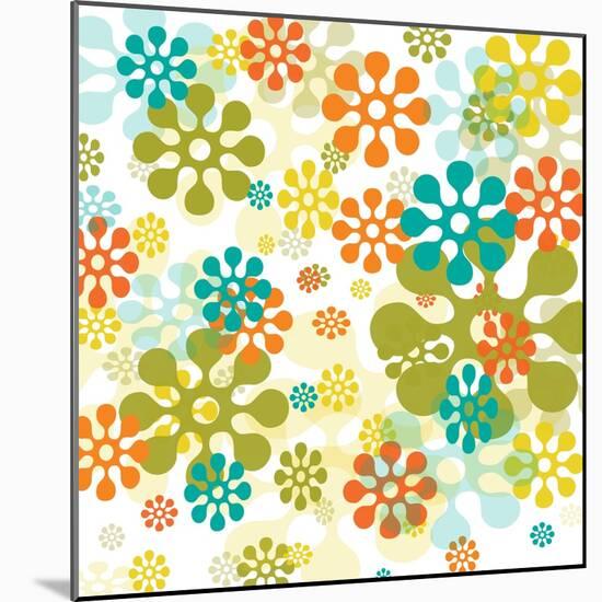 Pop Flowers-Jan Weiss-Mounted Art Print