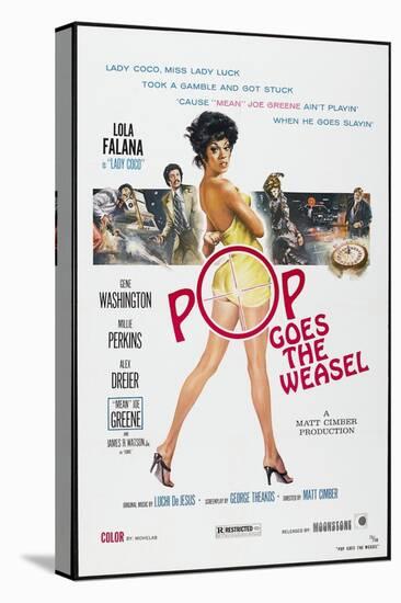 POP GOES THE WEASEL, US poster, Lola Falana, 1975-null-Stretched Canvas