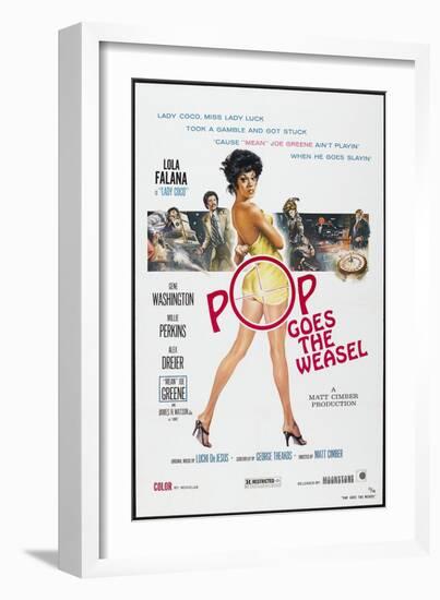 POP GOES THE WEASEL, US poster, Lola Falana, 1975-null-Framed Art Print