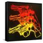 Pop Gun 1-Abstract Graffiti-Framed Stretched Canvas