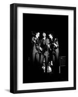 Pop Music Group the Beatles in Concert Paul McCartney, John Lennon, George Harrison-Ralph Morse-Framed Premium Photographic Print