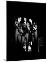 Pop Music Group the Beatles in Concert Paul McCartney, John Lennon, George Harrison-Ralph Morse-Mounted Premium Photographic Print