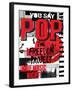 Pop Music, Poster Background Template. Vector Graphic Design.-emeget-Framed Art Print