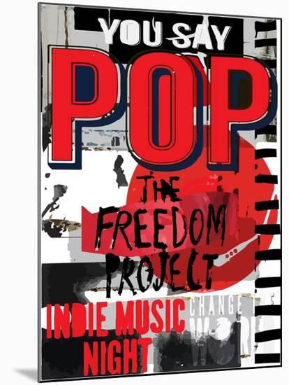 Pop Music, Poster Background Template. Vector Graphic Design.-emeget-Mounted Art Print