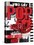 Pop Music, Poster Background Template. Vector Graphic Design.-emeget-Stretched Canvas