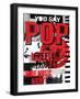 Pop Music, Poster Background Template. Vector Graphic Design.-emeget-Framed Art Print