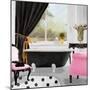 Pop of Pink Bath II-Elizabeth Medley-Mounted Art Print