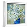 Pop of White Flowers in Blue Vase-Lanie Loreth-Framed Art Print