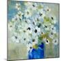 Pop of White Flowers in Blue Vase-Lanie Loreth-Mounted Art Print