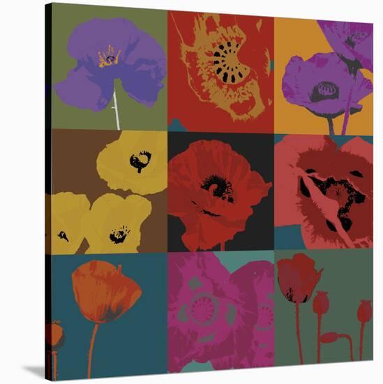 Pop Poppies-Don Li-Leger-Stretched Canvas