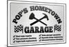 Pop's Hometown Garage Automotive Print Poster-null-Mounted Poster