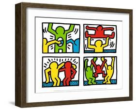Pop Shop Quad I, c.1987-Keith Haring-Framed Art Print
