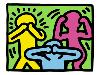 Pop Shop (See No Evil, Hear No Evil, Speak No Evil)-Keith Haring-Framed Giclee Print