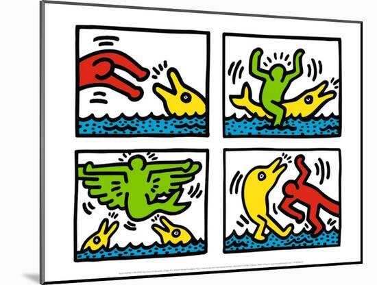 Pop Shop V-Keith Haring-Mounted Art Print