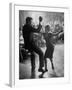 Pop Singer Chubby Checker Singing His Hit Song "The Twist" on Dance Floor at Crescendo Nightclub-Ralph Crane-Framed Premium Photographic Print