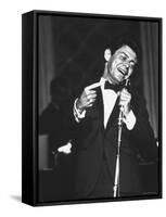 Pop Singer Eddie Fisher Giving His All on Opening Night of an Engagement at Coconut Grove Nightclub-Allan Grant-Framed Stretched Canvas