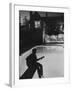 Pop Singer Ricky Nelson Sitting on Diving Board of Family Swimming Pool-Hank Walker-Framed Premium Photographic Print
