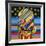 Pop Skull Stripes-Howie Green-Framed Giclee Print