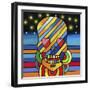 Pop Skull Stripes-Howie Green-Framed Giclee Print