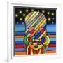 Pop Skull Stripes-Howie Green-Framed Giclee Print