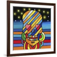 Pop Skull Stripes-Howie Green-Framed Giclee Print