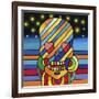 Pop Skull Stripes-Howie Green-Framed Giclee Print