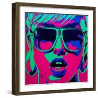 Pop Star 1-Abstract Graffiti-Framed Giclee Print