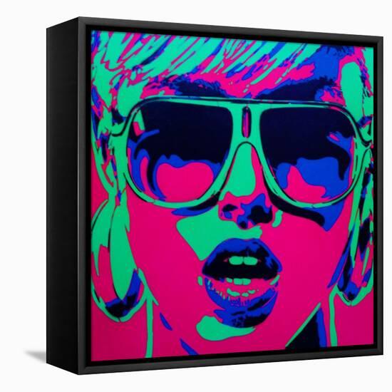 Pop Star 1-Abstract Graffiti-Framed Stretched Canvas