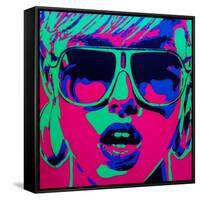 Pop Star 1-Abstract Graffiti-Framed Stretched Canvas