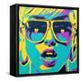 Pop Star 2-Abstract Graffiti-Framed Stretched Canvas