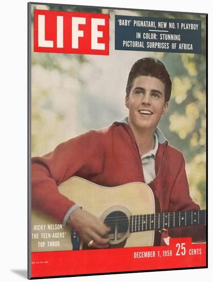 Pop Star Ricky Nelson, December 1, 1958-Ralph Crane-Mounted Photographic Print